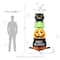 Glitzhome&#xAE; 8ft. Lighted Halloween Inflatable Stacked Ghost, Black Cat, Witch &#x26; Pumpkin D&#xE9;cor